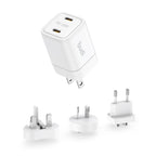 33W PD 2-Port Dual USB-C Wall Charger | 4 Interchangeable Plugs (UK/EU/AU/US)