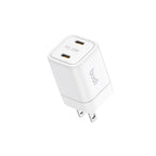 33W PD 2-Port Dual USB-C Wall Charger | 4 Interchangeable Plugs (UK/EU/AU/US)