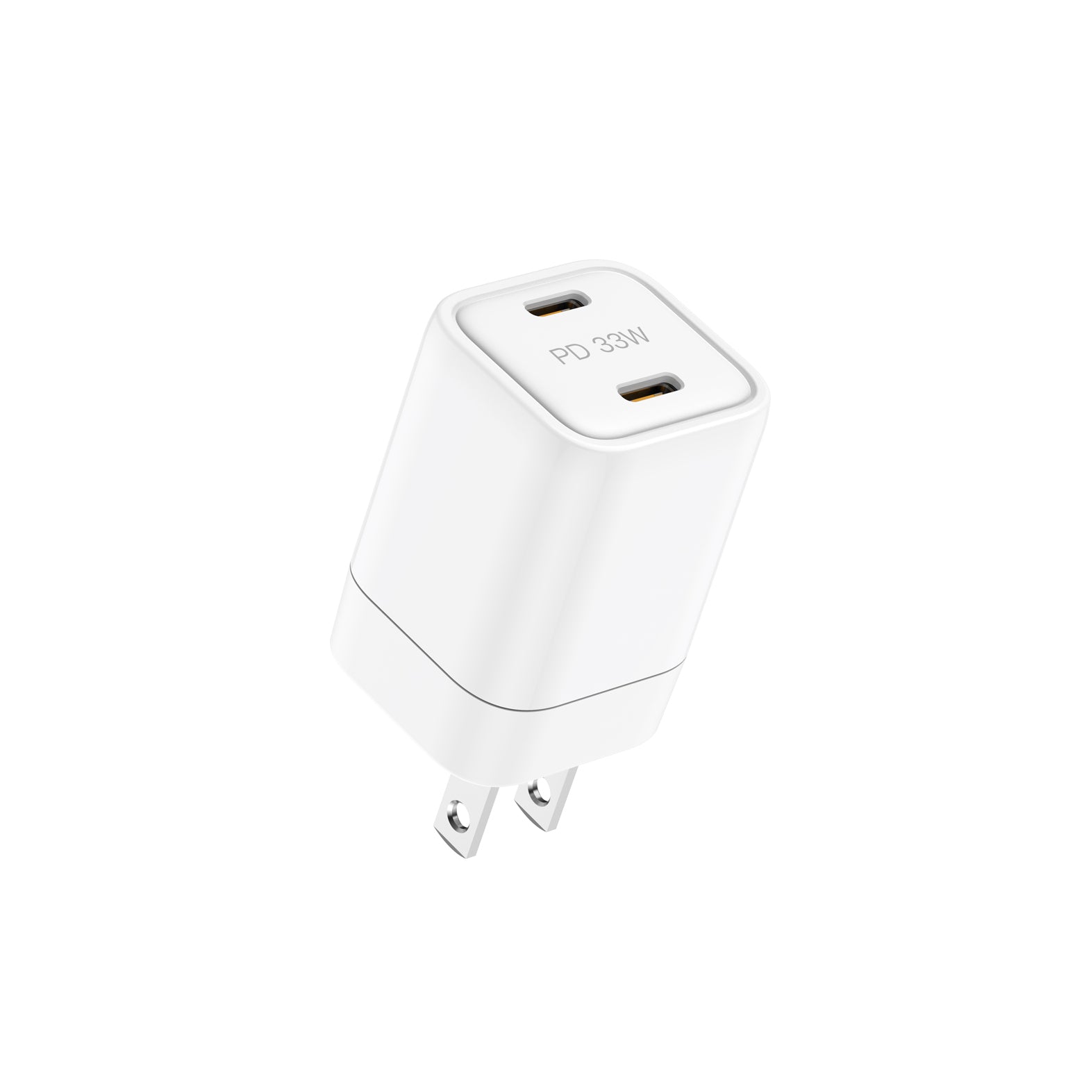 33W PD 2-Port Dual USB-C Wall Charger | 4 Interchangeable Plugs (UK/EU/AU/US)