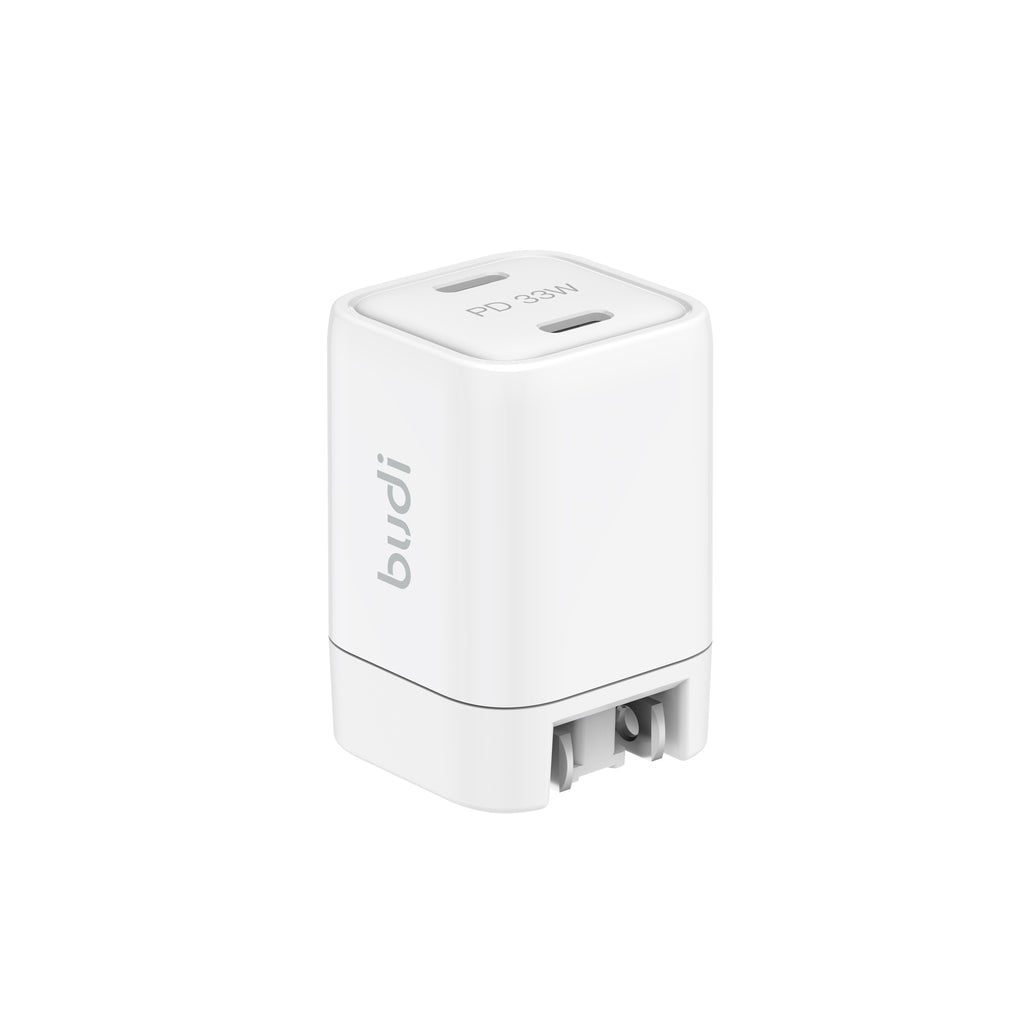 33W PD 2-Port Dual USB-C Wall Charger | 4 Interchangeable Plugs (UK/EU/AU/US)