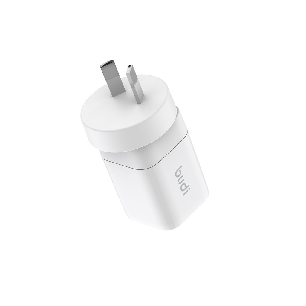 33W PD 2-Port Dual USB-C Wall Charger | 4 Interchangeable Plugs (UK/EU/AU/US)