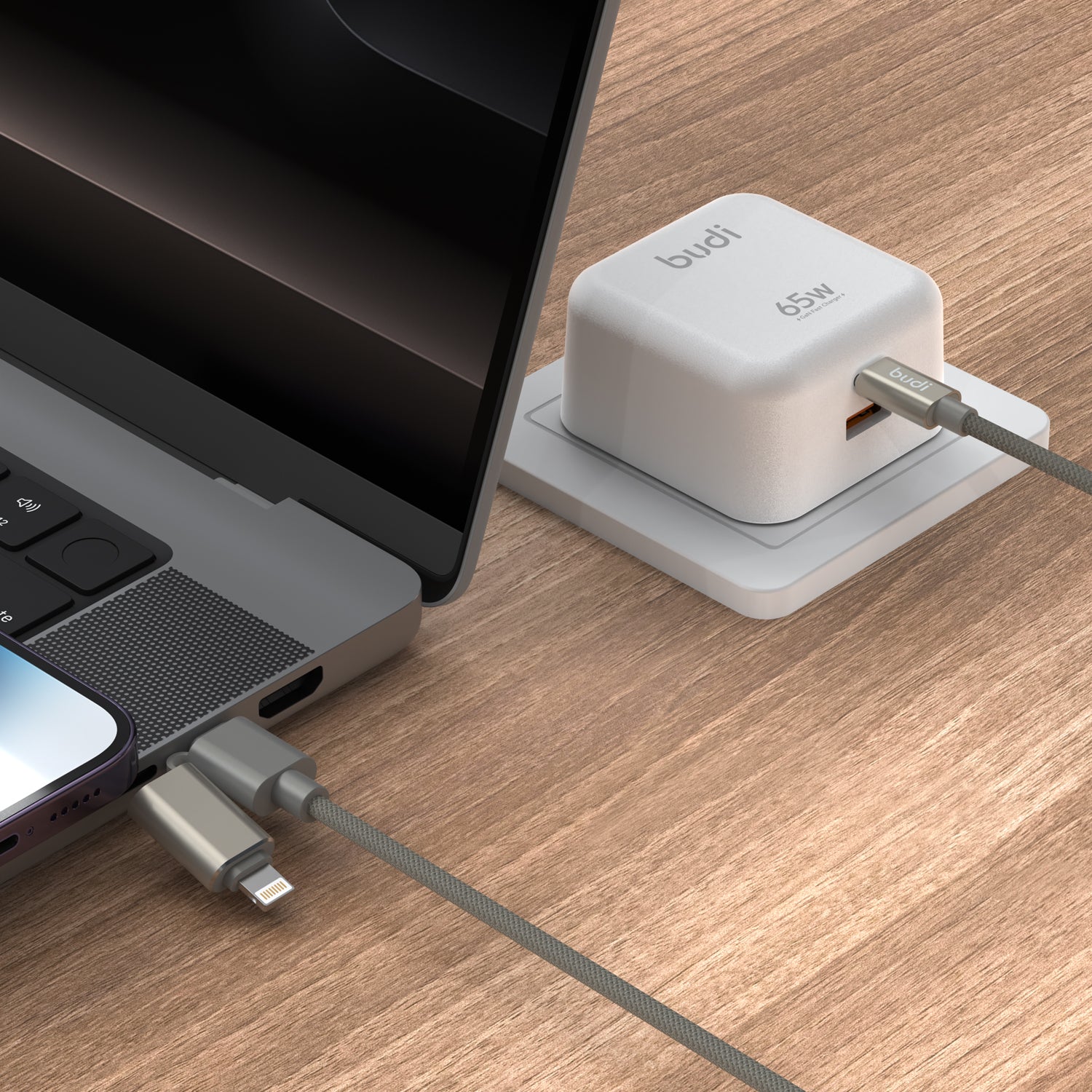 2-IN-1 USB-C Multi-Connector Fast Charging Cable 1m | Pure Copper Core | Nylon Braided | Aluminum Alloy Shell