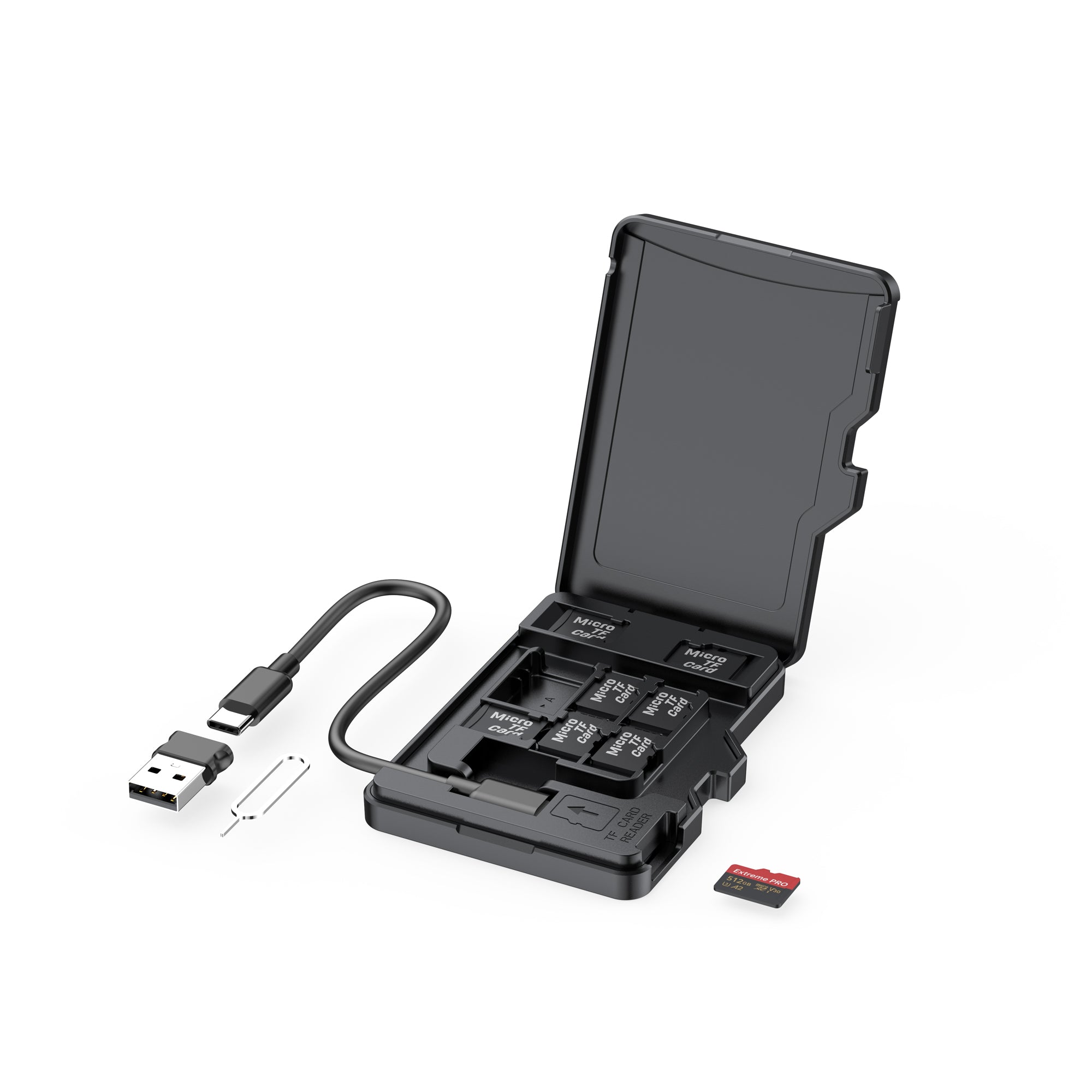 USB-C Micro SD (TF) Card Reader 2.0 | Up to 480Mbps | Supports up to 1TB | Windows & Mac Compatible