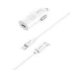 33W PD/PPS Mini USB-C Car Charger with 27W USB-C to Lightning Cable | Fire-Resistant PC Shell