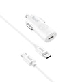 33W PD/PPS Mini USB-C Car Charger with 65W USB-C to USB-C Cable | Fire-Resistant PC Shell