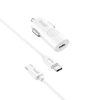 33W PD/PPS Mini USB-C Car Charger with 65W USB-C to USB-C Cable | Fire-Resistant PC Shell