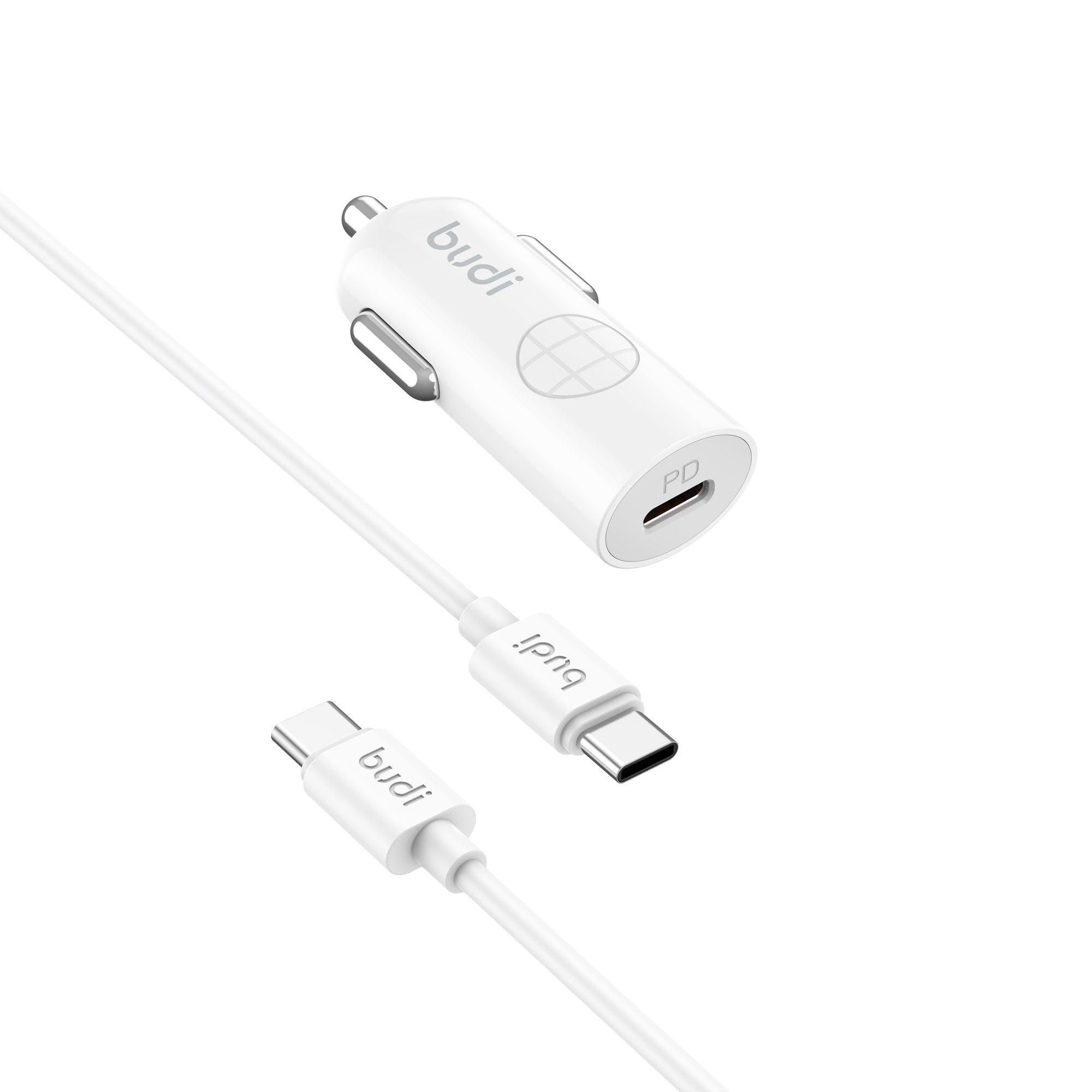 33W PD/PPS Mini USB-C Car Charger with 65W USB-C to USB-C Cable | Fire-Resistant PC Shell