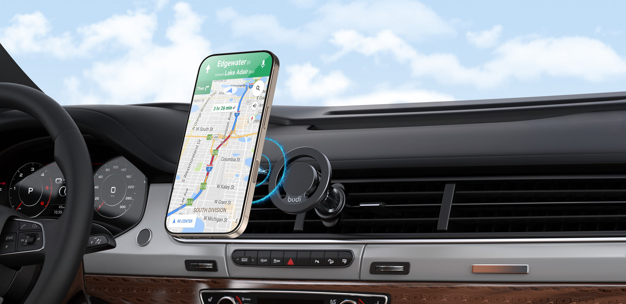 2-IN-1 Universal Magnetic Car Phone Mount