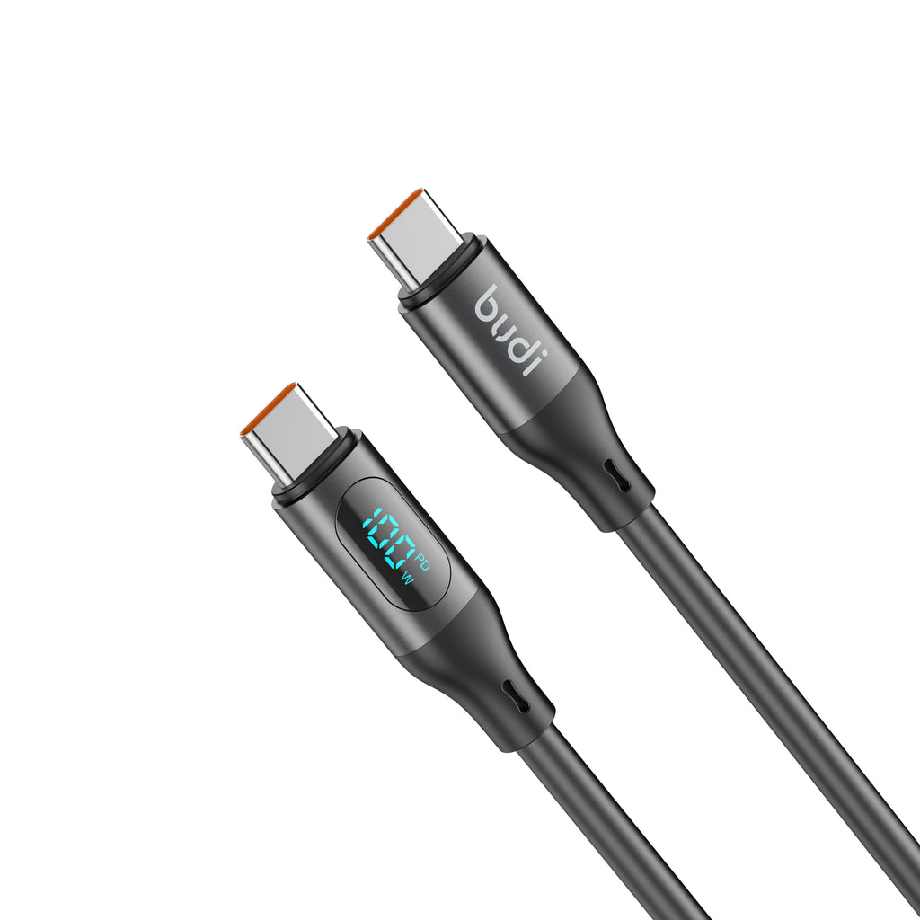 LED Digital Display 100W USB-C to USB-C Fast Charging Cable 1.2m | Pure Copper Core | Silicone Jacket | Aluminum Alloy Shell