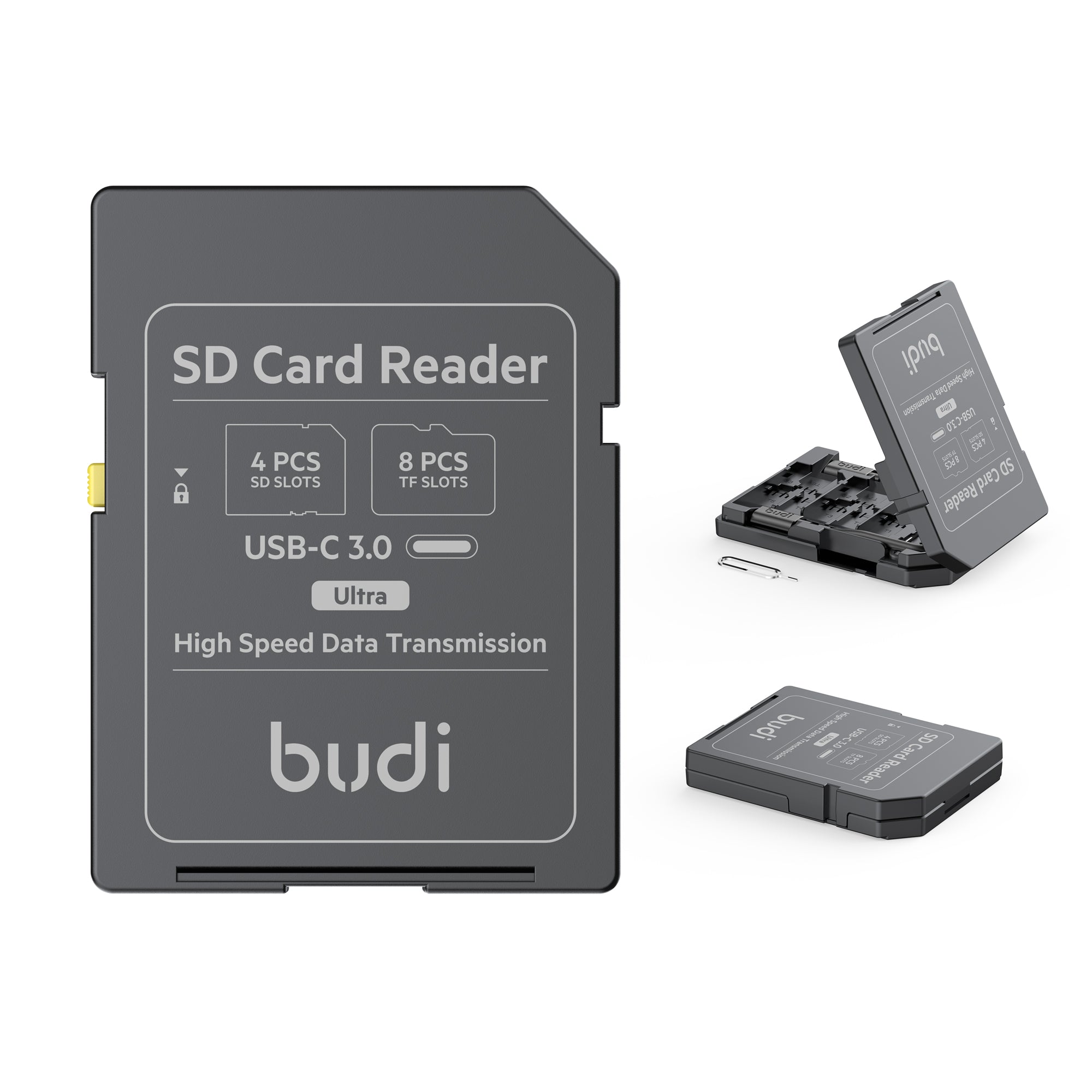 USB-C 3.0 SD Card Reader | 5Gbps Transfer Speed | Supports up to 1TB