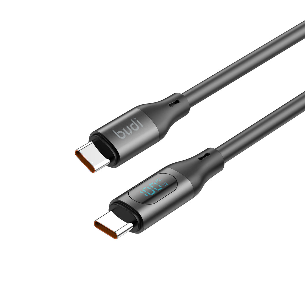 LED Digital Display 100W USB-C to USB-C Fast Charging Cable 1.2m | Pure Copper Core | Silicone Jacket | Aluminum Alloy Shell