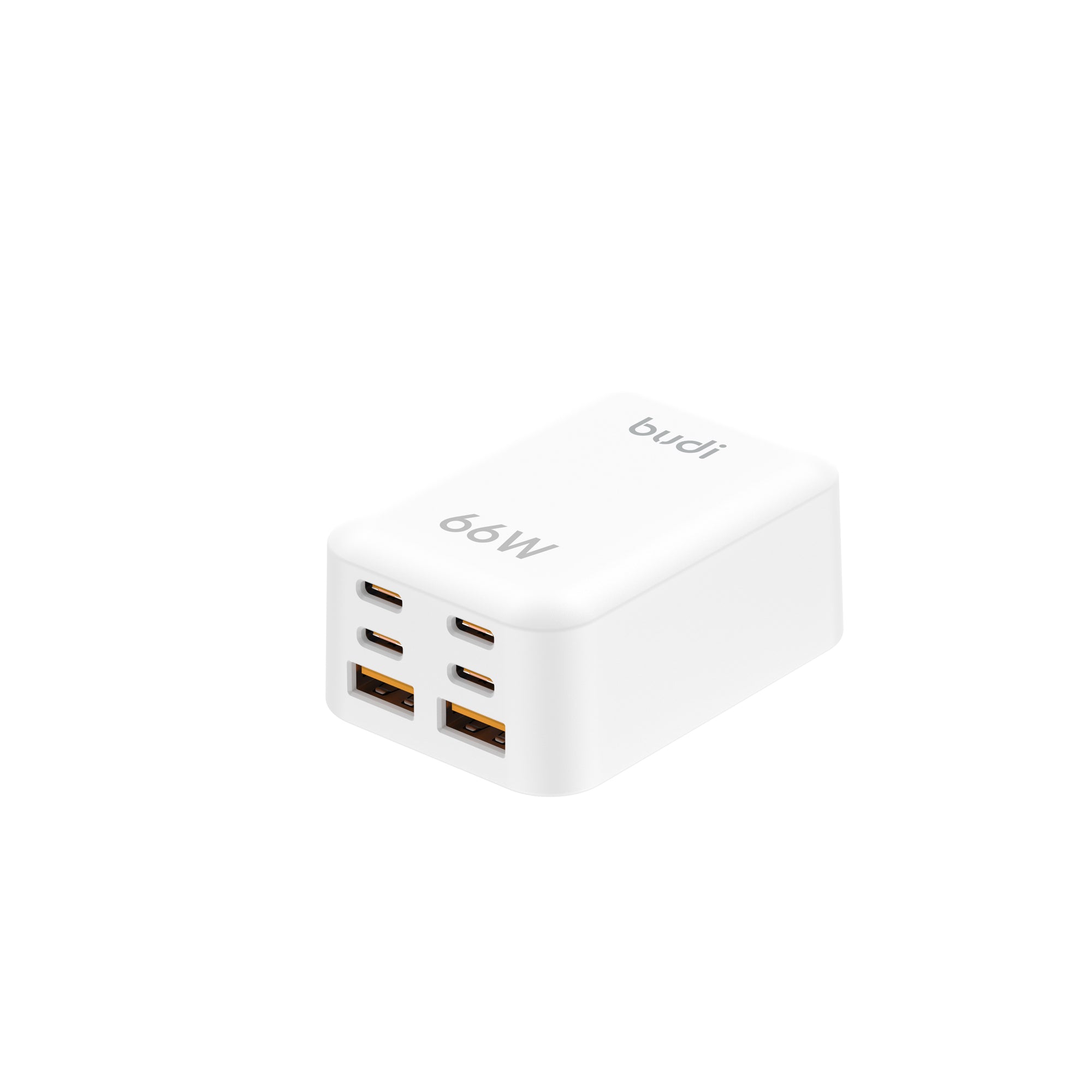 60W PD+QC 6-Port USB Wall Charger (4x USB-C + 2x USB-A) | 4 Interchangeable Plugs (UK/EU/AU/US)