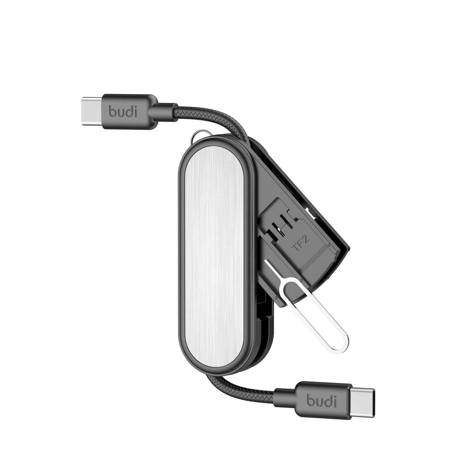 PD 65W USB-C to USB-C Keychain Portable Charge & Sync Cable 16cm | With Storage Box & Card Slots
