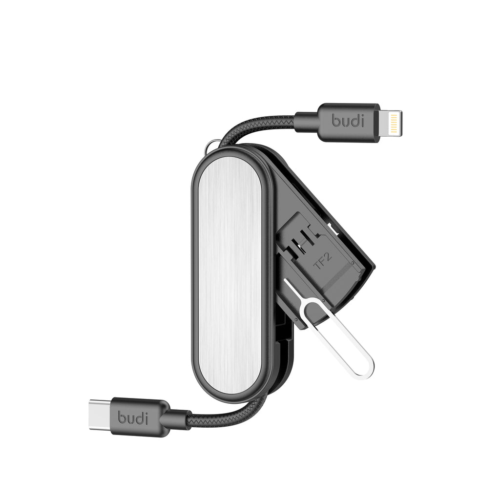 PD 27W USB-C to Lightning Keychain Portable Charge & Sync Cable 16cm | With Storage Box & Card Slots