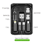 Multi-Functional Phone Accessories Box | 6-IN-1 Cable + SIM Kit + Phone Cradle