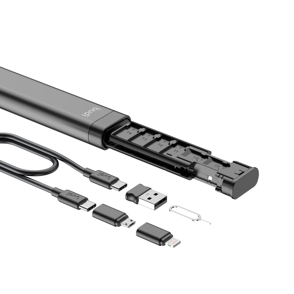 8-IN-1 Travel Kit | 65W Fast Charging Cable + Lightning/Micro/USB-A Adapters + Phone Cradle + SIM & TF Card Slots + Lanyard