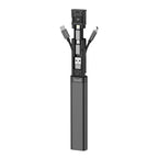9-IN-1 Multi-Functional Cable Stick (Black) | 6-Type Multi-Cable + SIM Kit + TF Card Reader + Phone Cradle