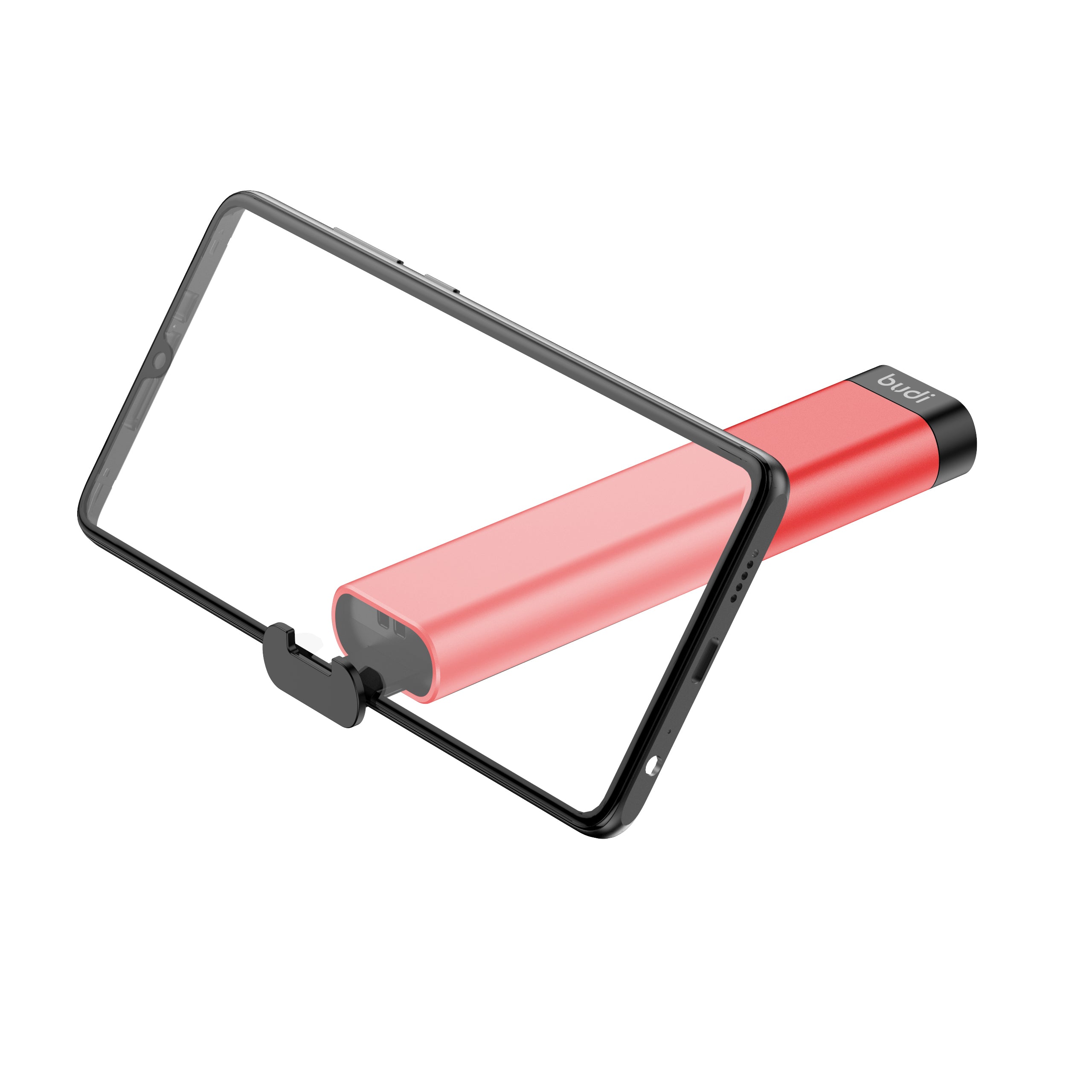 9-IN-1 Multi-Functional Cable Stick (Red) | 6-Type Multi-Cable + SIM Kit + TF Card Reader + Phone Cradle