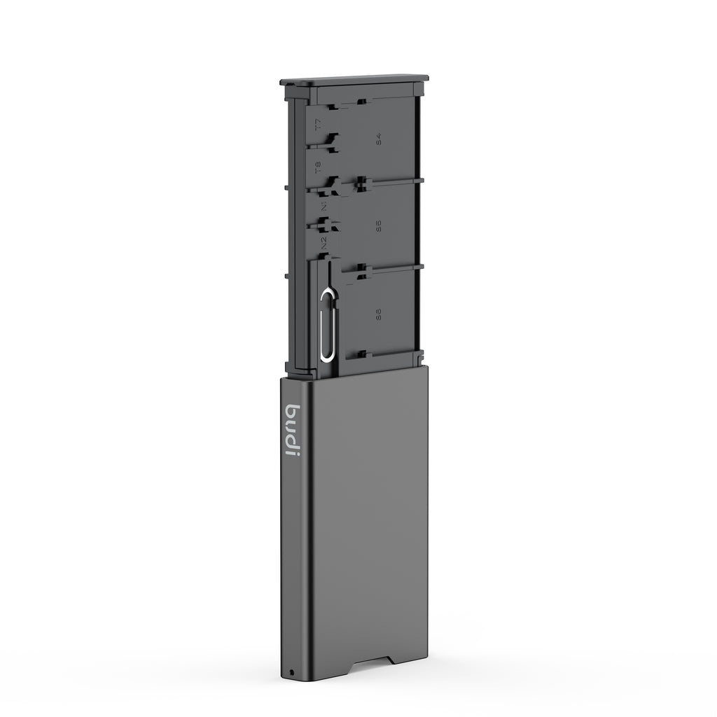 Multi-Functional Memory Card Storage Box | SD, TF & Nano SIM Slots + Ejector Pin | Aluminum Alloy