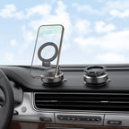 Magnetic Car Phone Mount with Suction Base | Stretch, Fold & Rotate to Any Angle