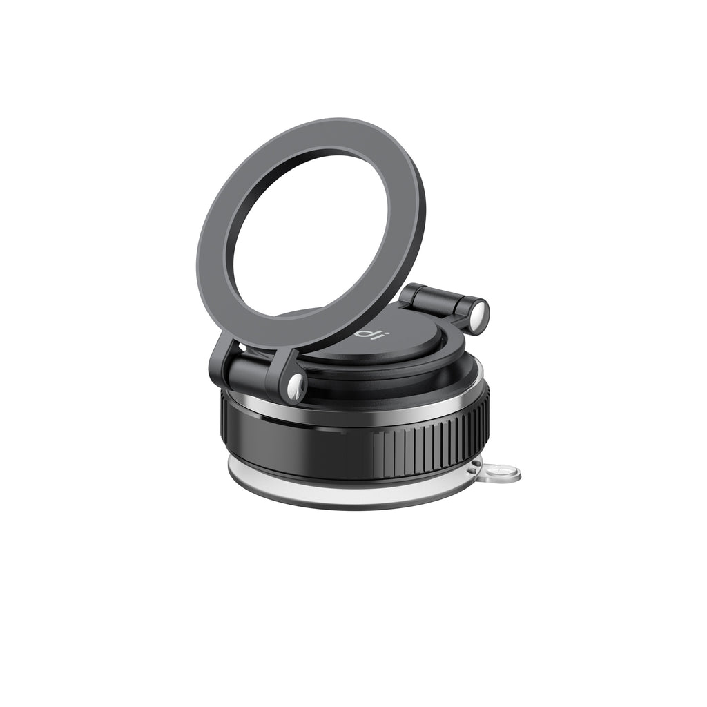 Magnetic Car Phone Mount with Suction Base | Stretch, Fold & Rotate to Any Angle