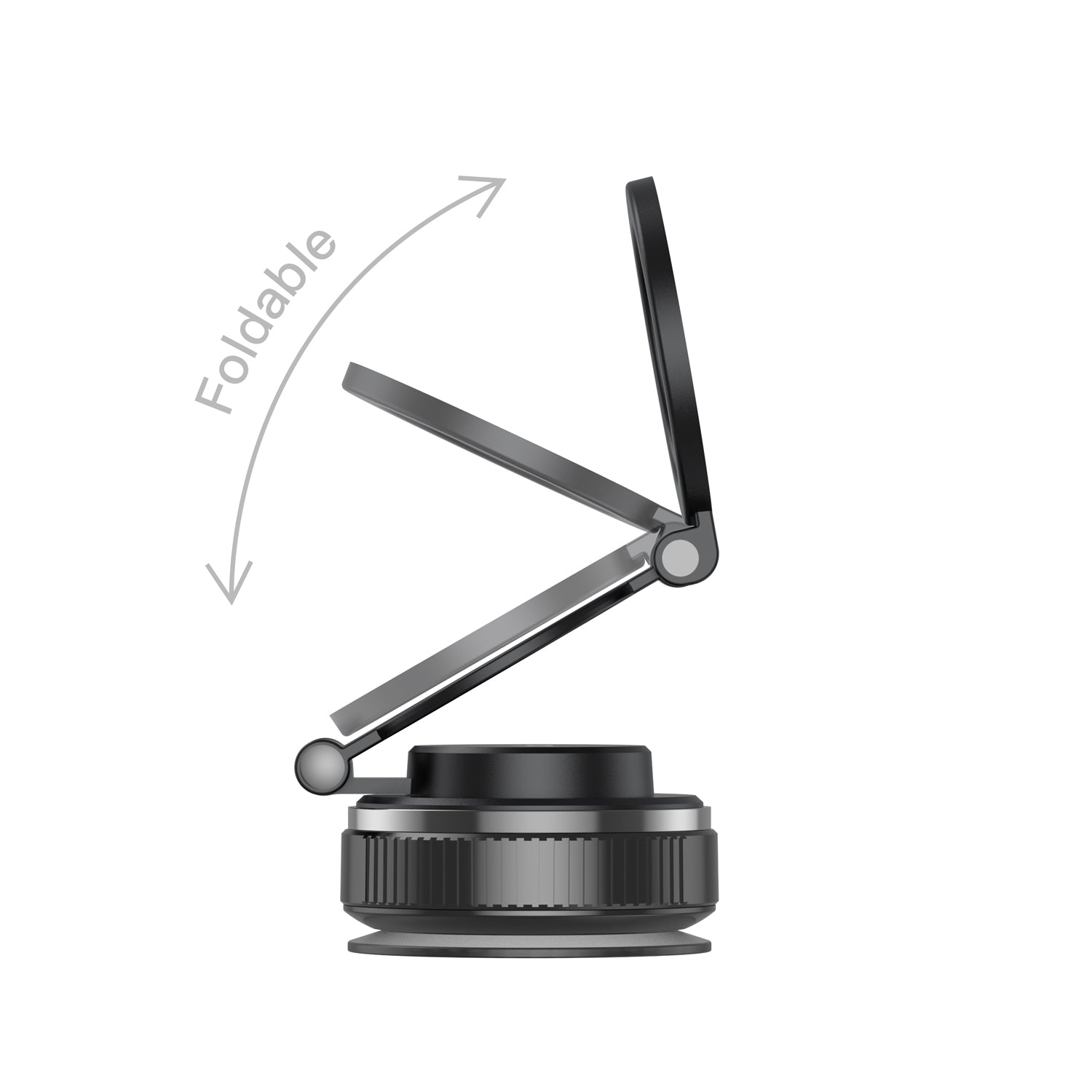 Magnetic Car Phone Mount with Suction Base | Stretch, Fold & Rotate to Any Angle