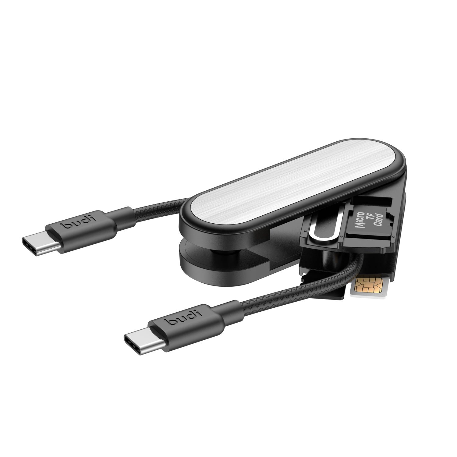 PD 65W USB-C to USB-C Keychain Portable Charge & Sync Cable 16cm | With Storage Box & Card Slots