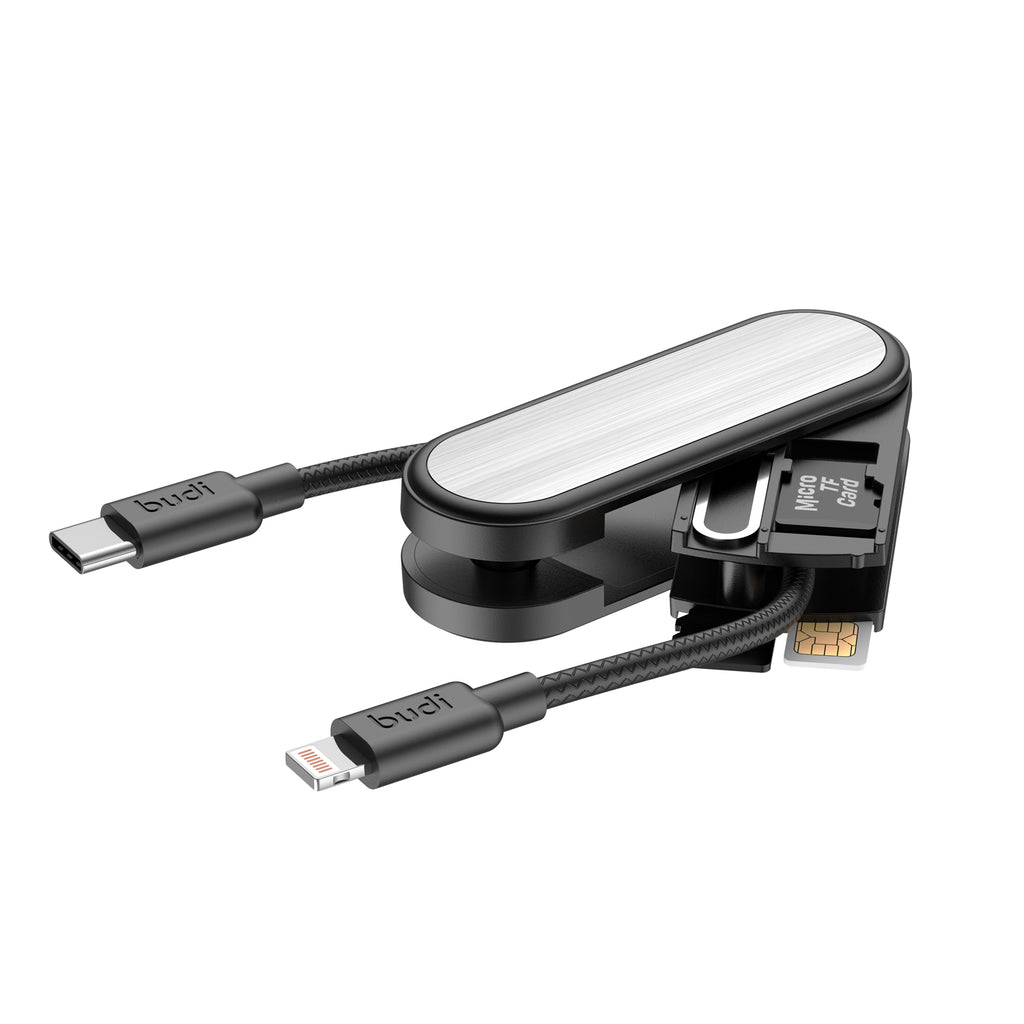PD 27W USB-C to Lightning Keychain Portable Charge & Sync Cable 16cm | With Storage Box & Card Slots