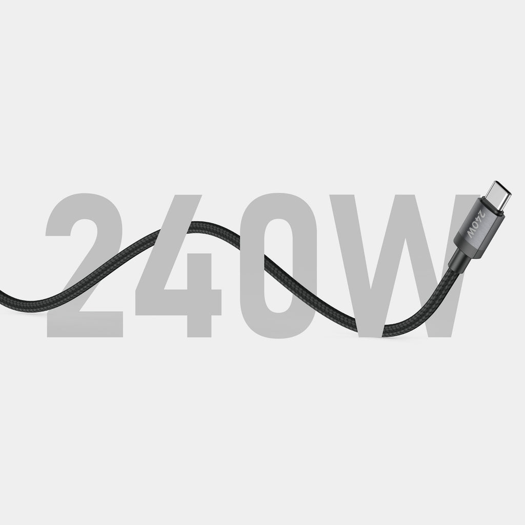 240W USB-C to USB-C Ultra Fast Charging Cable 1.5m | Pure Copper Core | Nylon Braided | Aluminum Alloy Shell