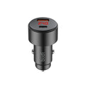 LED Display 48W PD+QC 2-Port Car Charger (1x USB-C + 1x USB-A) | Aluminum Alloy Shell