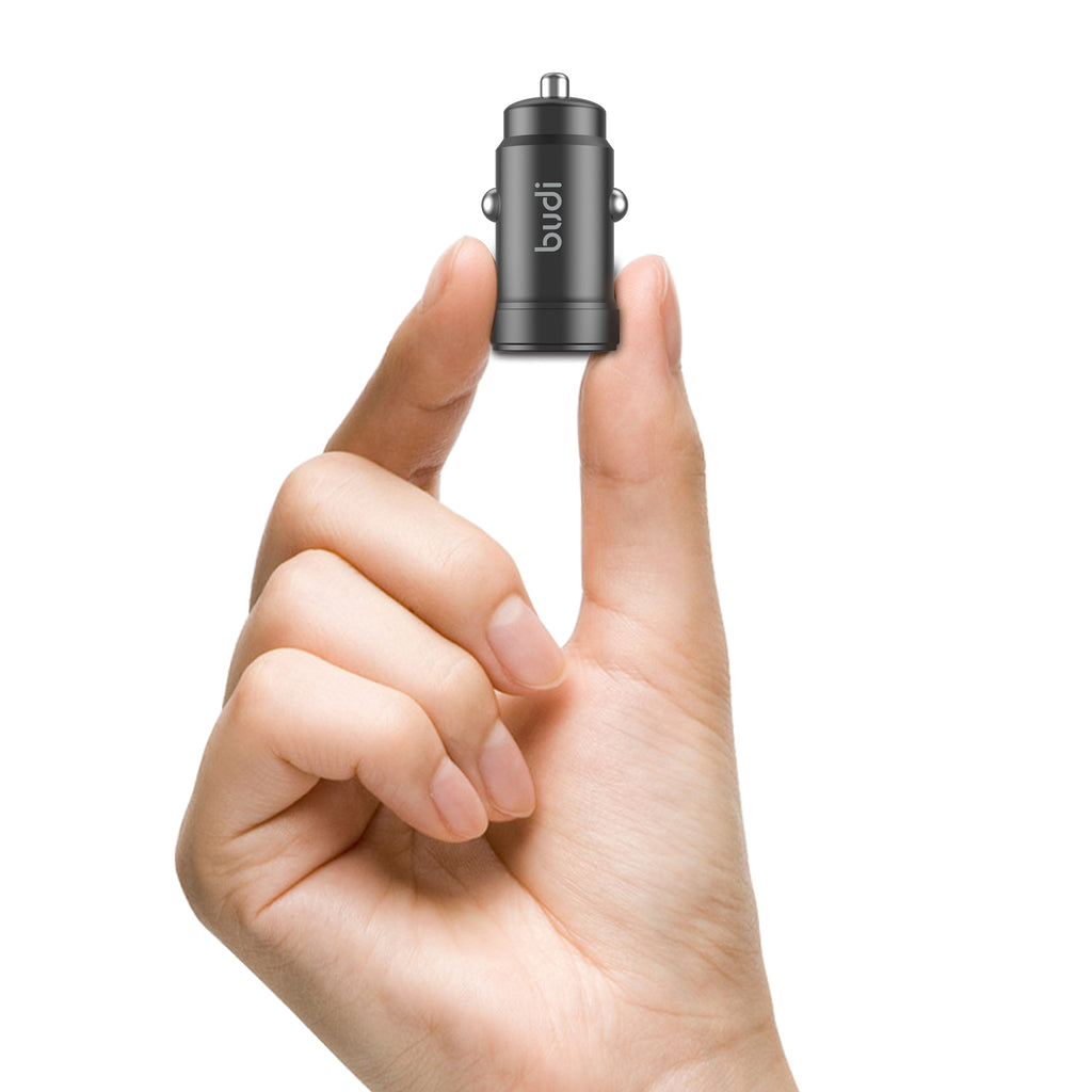 30W PD+QC 2-Port Car Charger (1x USB-C + 1x USB-A) | Aluminum Alloy Shell
