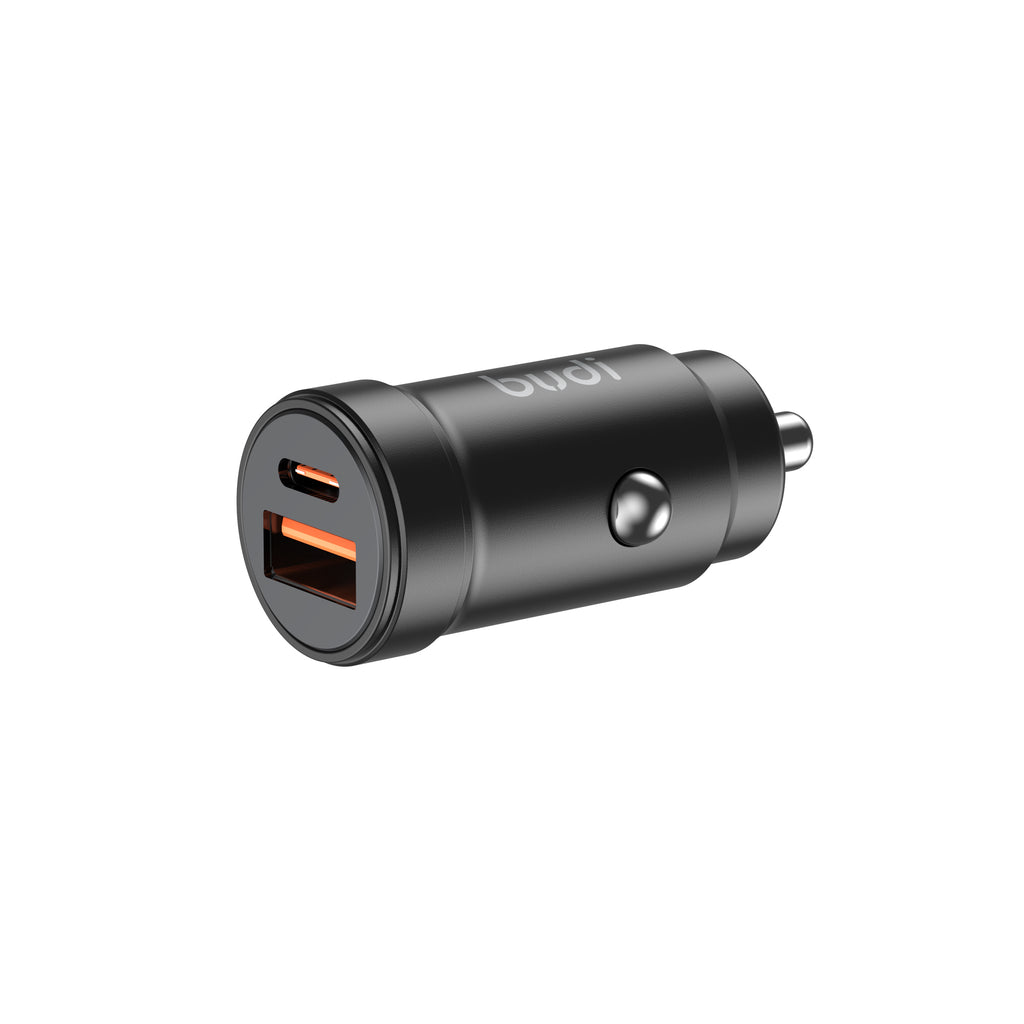 30W PD+QC 2-Port Car Charger (1x USB-C + 1x USB-A) | Aluminum Alloy Shell