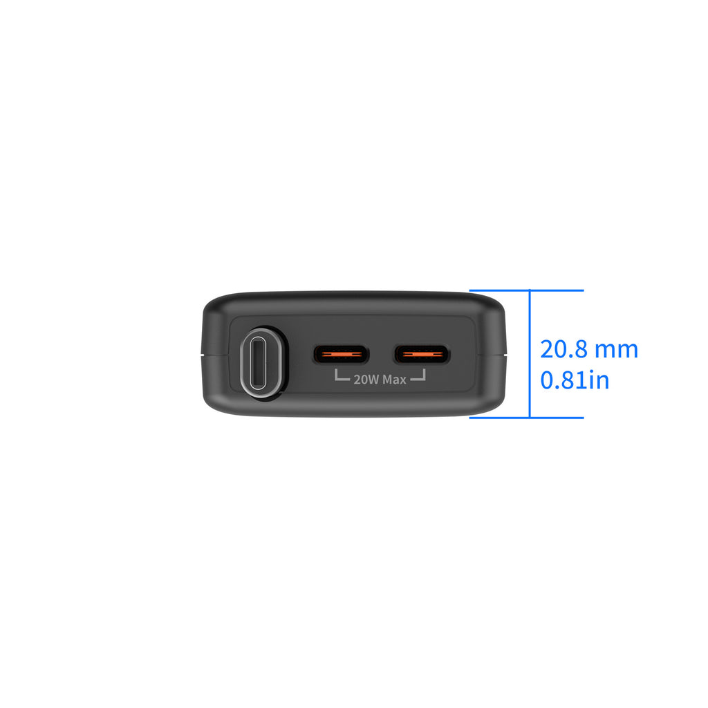 50W PD 2-Port USB-C Car Charger with Built-in 0.72m Retractable USB-C Cable | Fire-Resistant PC Shell
