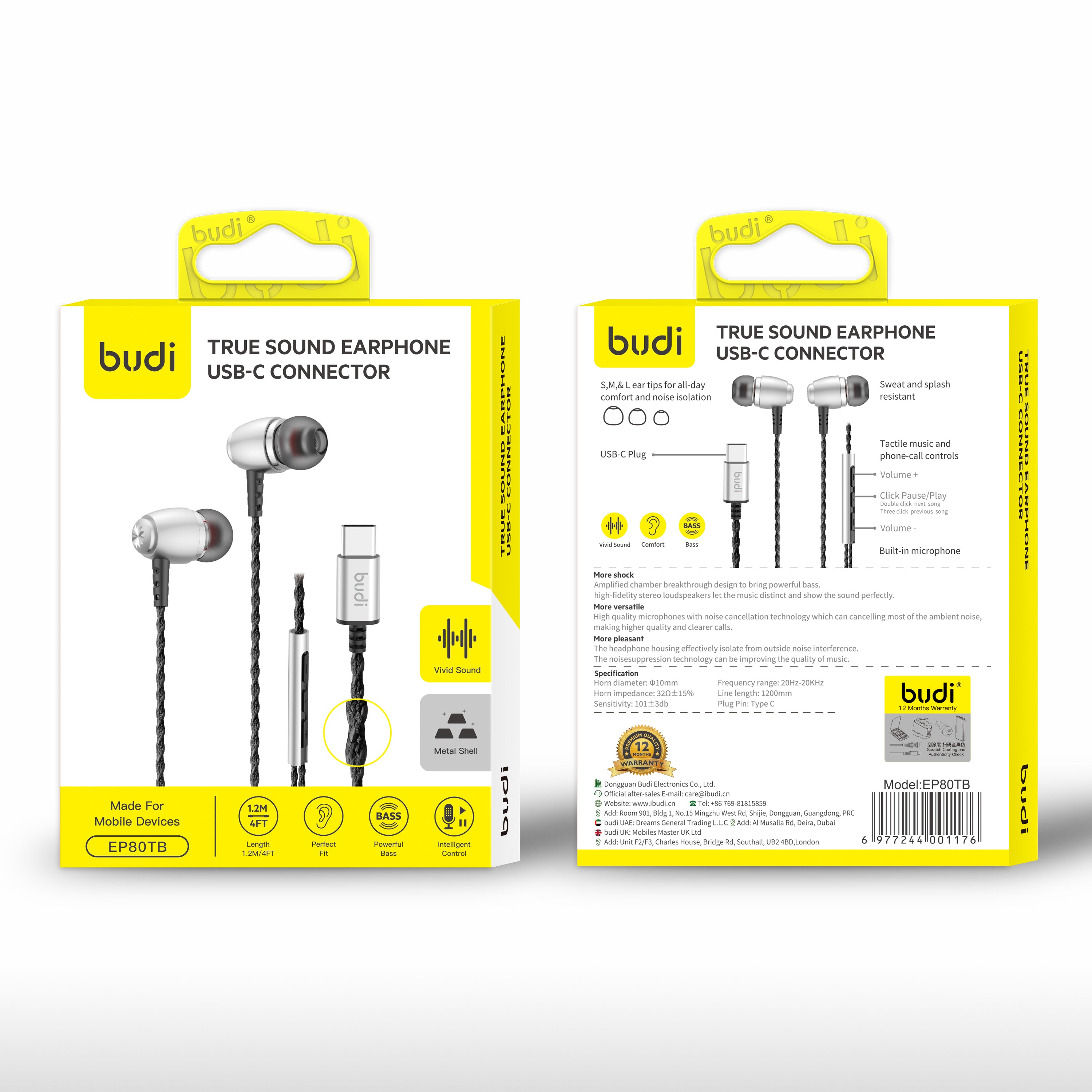 Wired USB-C Earphones
