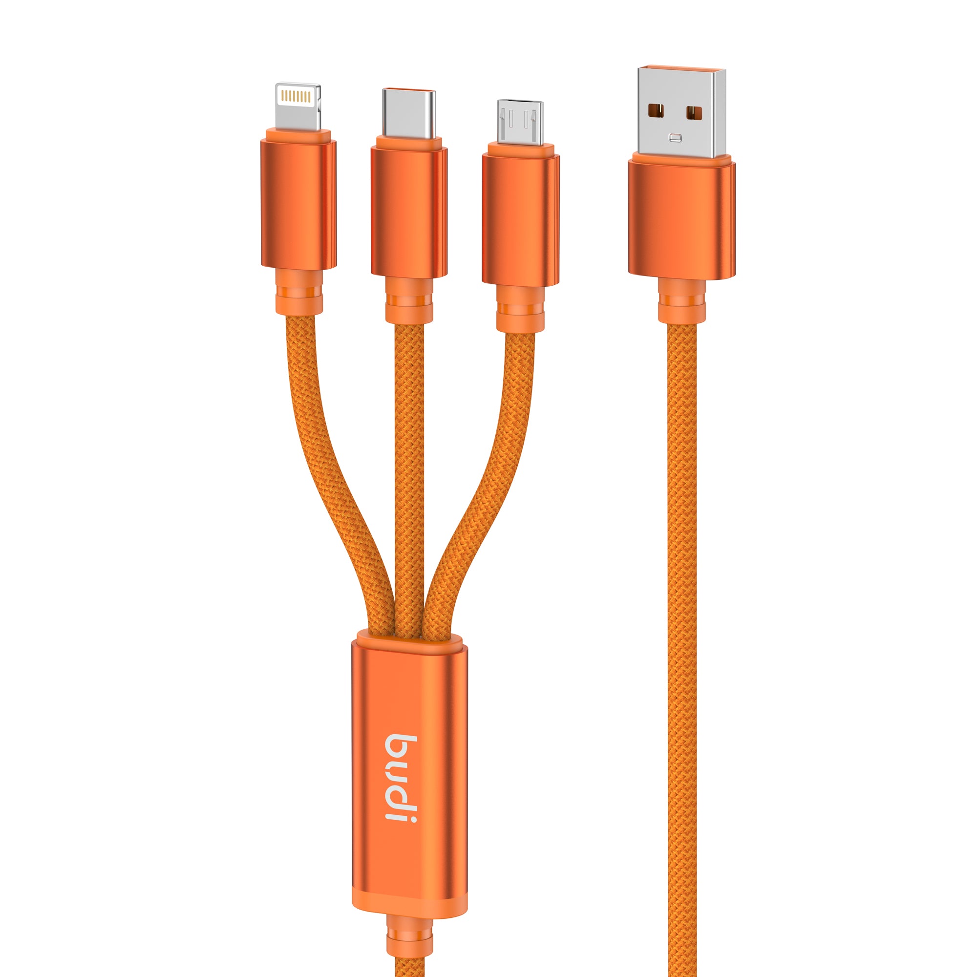 3-IN-1 Multi-Connector Fast Charging Cable 1.5m | Pure Copper Core | Nylon Braided | Aluminum Alloy Shell