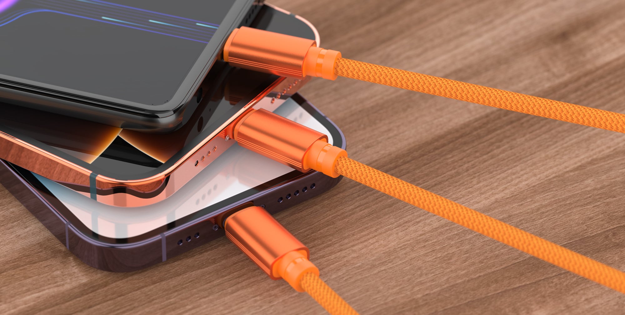 3-IN-1 Multi-Connector Fast Charging Cable 1.5m | Pure Copper Core | Nylon Braided | Aluminum Alloy Shell