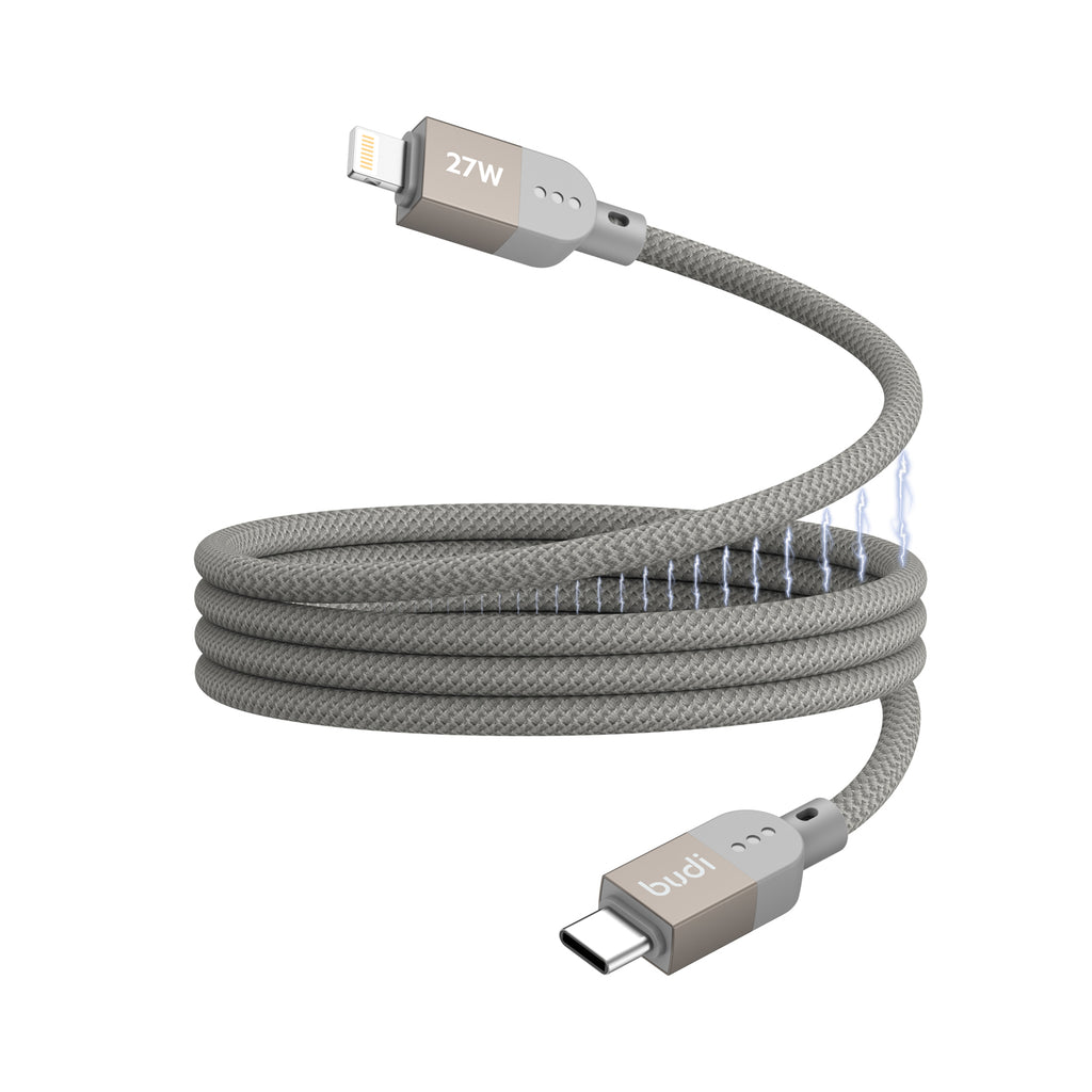 Magnetic 27W USB-C to Lightning Fast Charging Cable 1m | Pure Copper Core | Nylon Braided | Aluminum Alloy Shell