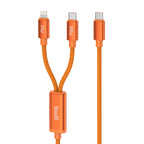 100W 2-IN-1 USB-C to USB-C + Lightning (27W) Fast Charging Cable 1.5m | Pure Copper Core | Nylon Braided | Aluminum Alloy Shell