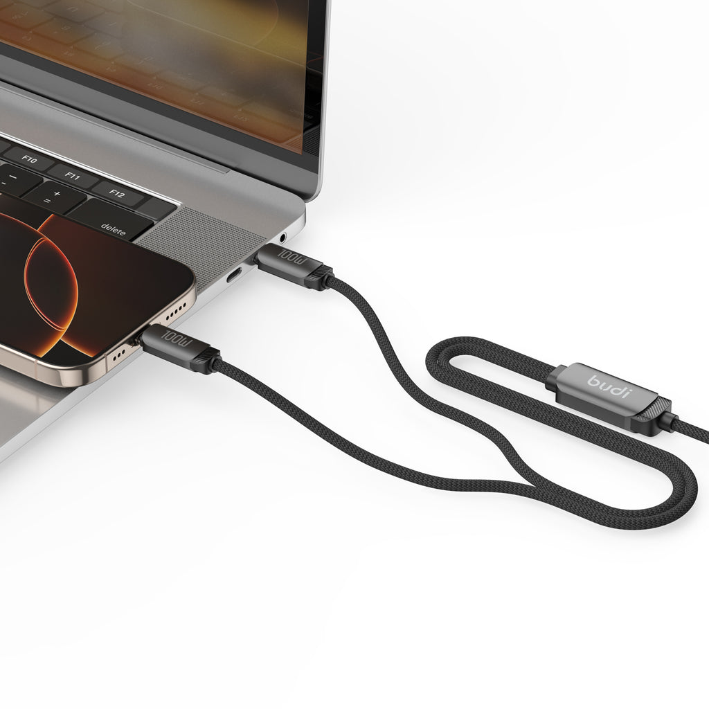 100W 2-IN-1 USB-C to Dual USB-C Fast Charging Cable 1.2m | Pure Copper Core | Nylon Braided | Aluminum Alloy Shell