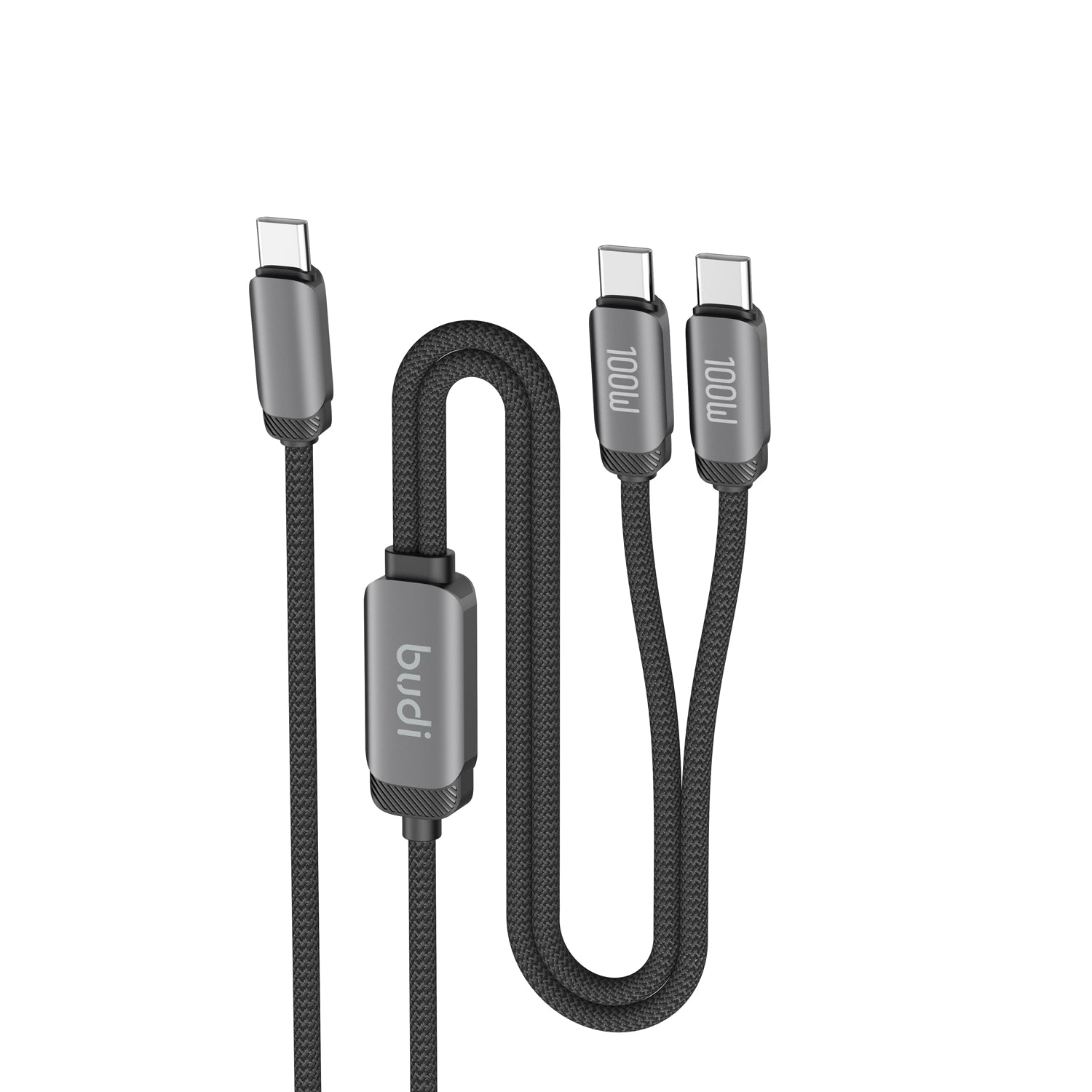 100W 2-IN-1 USB-C to Dual USB-C Fast Charging Cable 1.2m | Pure Copper Core | Nylon Braided | Aluminum Alloy Shell