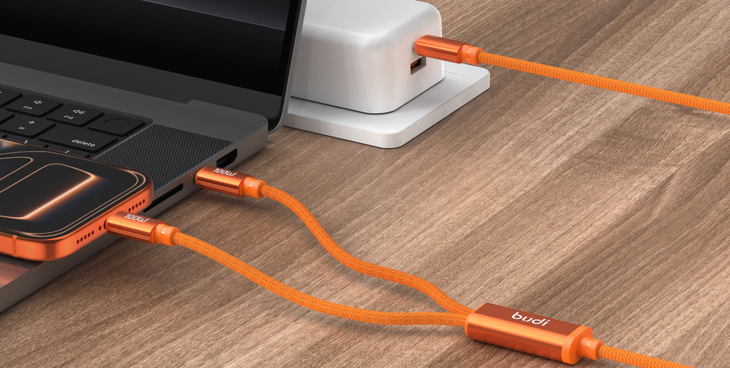 100W 2-IN-1 USB-C to Dual USB-C Fast Charging Cable 1.5m | Pure Copper Core | Nylon Braided | Aluminum Alloy Shell